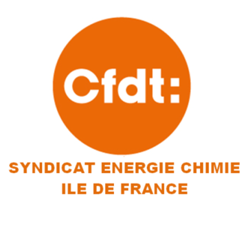 L’image contient peut-être : texte qui dit ’Cfdt: SYNDICAT ENERGIE CHIMIE ILE DE FRANCE’